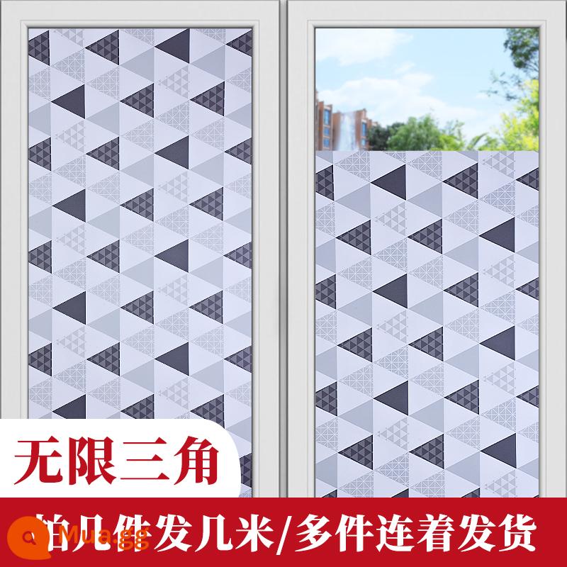 Giấy dán kính cửa sổ chống nhìn trộm full shading giấy dán cửa sổ chống sáng giấy dán kính chống sáng giấy dán kính chống nhìn trộm giấy dán kính chống nhìn trộm - Tam giác không dây (bóng đậm)