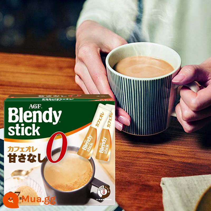 Nhật Bản nhập khẩu agf Blendy Brandi vi đường sữa latte sữa cà phê hòa tan hương thơm sữa ngọt thanh - 27 miếng không ngọt (giữ nguyên vị sữa)