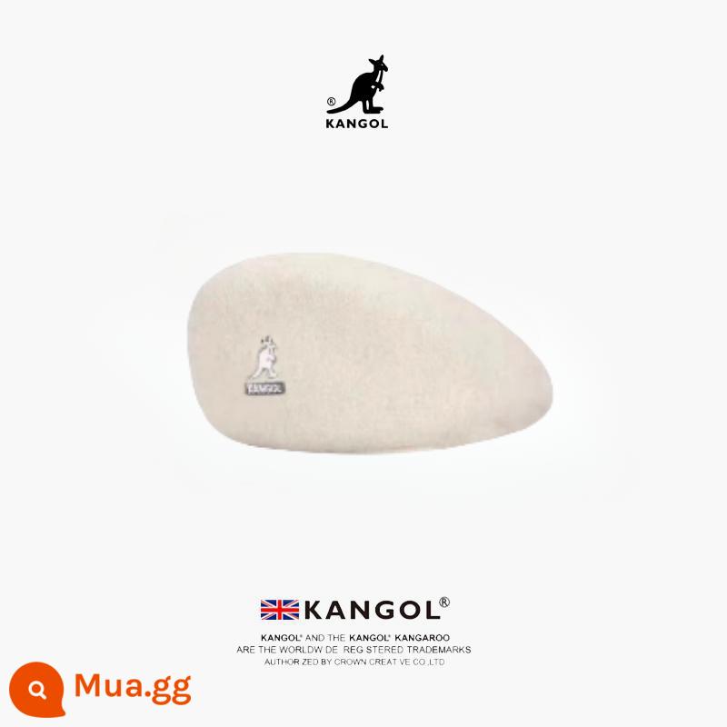 [Chính hãng chính thức] Mũ nồi kangaroo KANGOL Tropic 504 xu hướng thu đông nam nữ cùng kiểu mũ len - Nhãn Trắng Bạc [Len] Tóc Thẳng Điểm