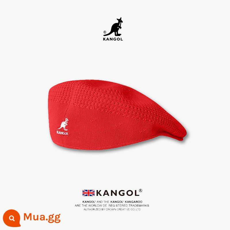 [Chính hãng chính thức] Mũ nồi kangaroo KANGOL Tropic 504 xu hướng thu đông nam nữ cùng kiểu mũ len - Tóc thẳng điểm [lưới] màu đỏ