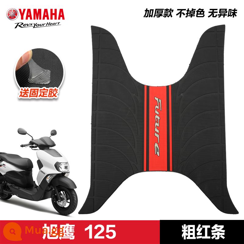 Yamaha Saiying GT Fuxi Patrol Eagle Asahi Eagle Fuying Qiaoge i125 miếng đệm chân sửa đổi phụ kiện miếng đệm chân xe tay ga - Xuying 125—sọc đỏ đậm