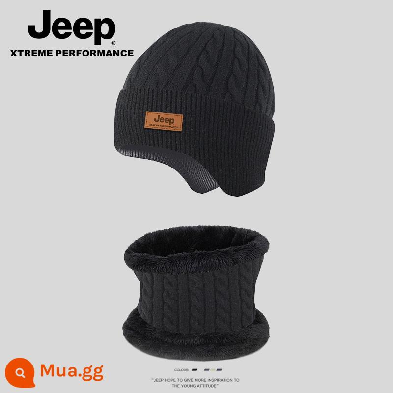 Mũ Jeep Jeep Mũ len nam sọc dày ấm áp mùa đông phù hợp cho mọi trận đấu Áo thun cổ bảo vệ cổ mũ cotton dành cho nam - Kiểu Mười Ba