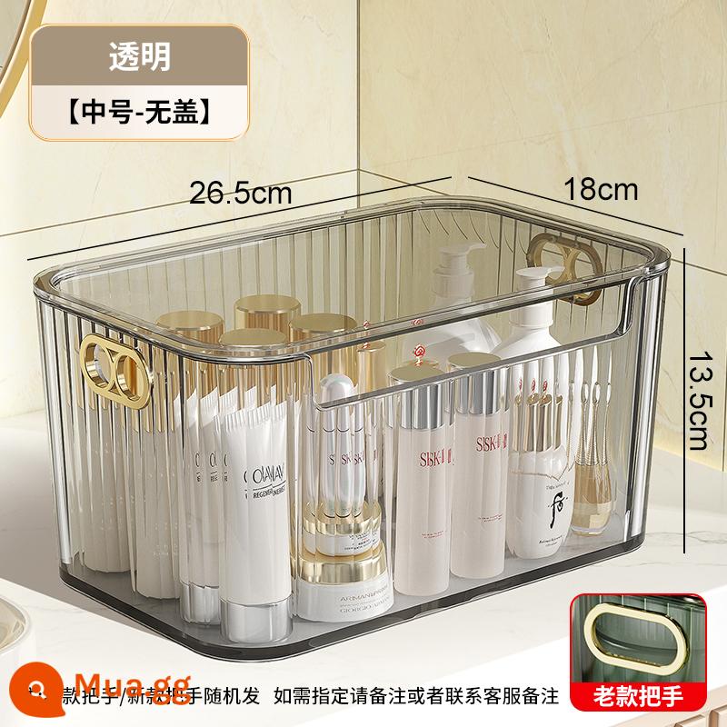 Hộp lưu trữ mỹ phẩm để bàn Tianshu Bàn trang điểm acrylic Mặt nạ Sản phẩm chăm sóc da Bàn cà phê linh tinh Giỏ đựng đồ ăn nhẹ - Môi trường trong suốt [không có nắp]