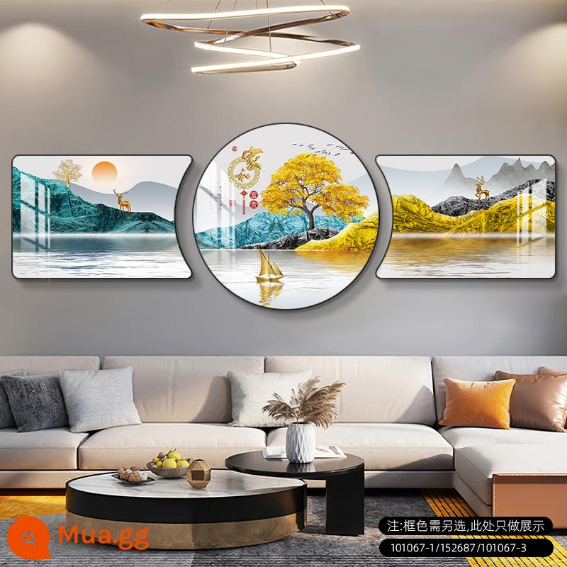 Sofa Nền Tranh Treo Tường Có Nghĩa Là Tốt Hiện Đại Đơn Giản Nhẹ Sang Trọng Triptych Mới Cao Cấp Khí Quyển Phòng Khách Tranh Trang Trí - Được hỗ trợ bởi núi Jinshan