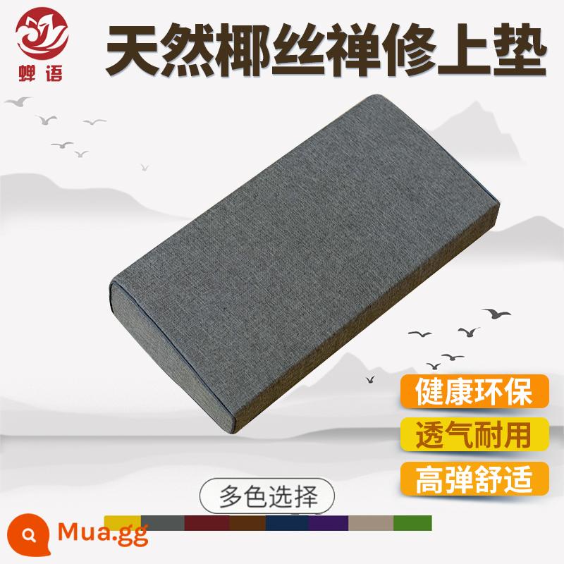 Ngồi thiền trên thảm thiền có đệm nhỏ đúng tư thế tại nhà quỳ gối thờ Phật - Monk Grey - Không thêu