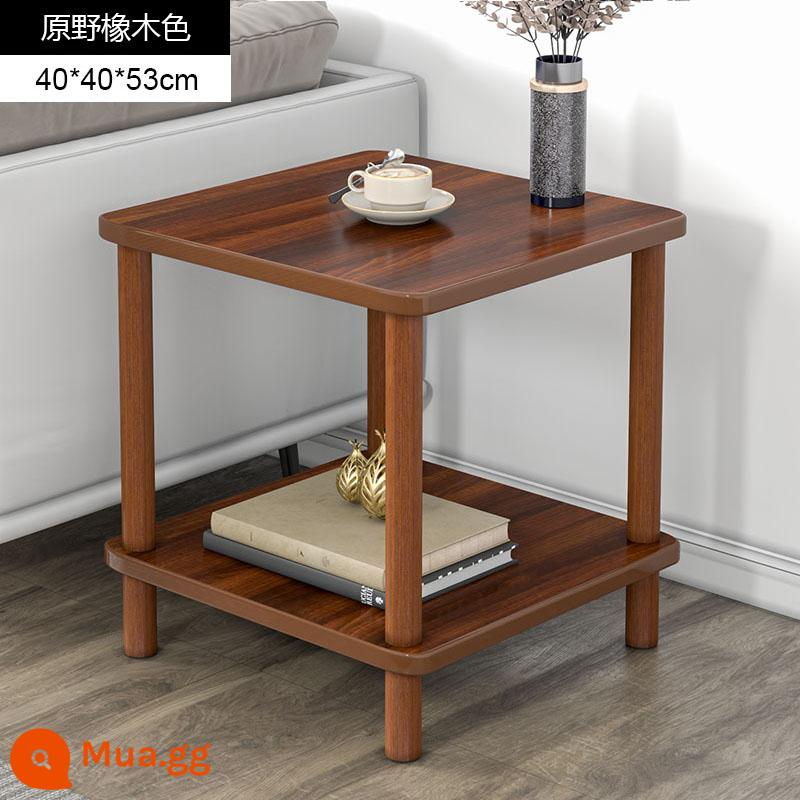 Sofa phòng khách tủ phụ đầu giường nhà bàn vuông mini căn hộ nhỏ bảng phụ cho thuê nhà bàn cà phê nhỏ đơn giản - [Hai Lớp Nâng Cấp] Màu Gỗ Sồi Hoang Dã 40*40*53cm