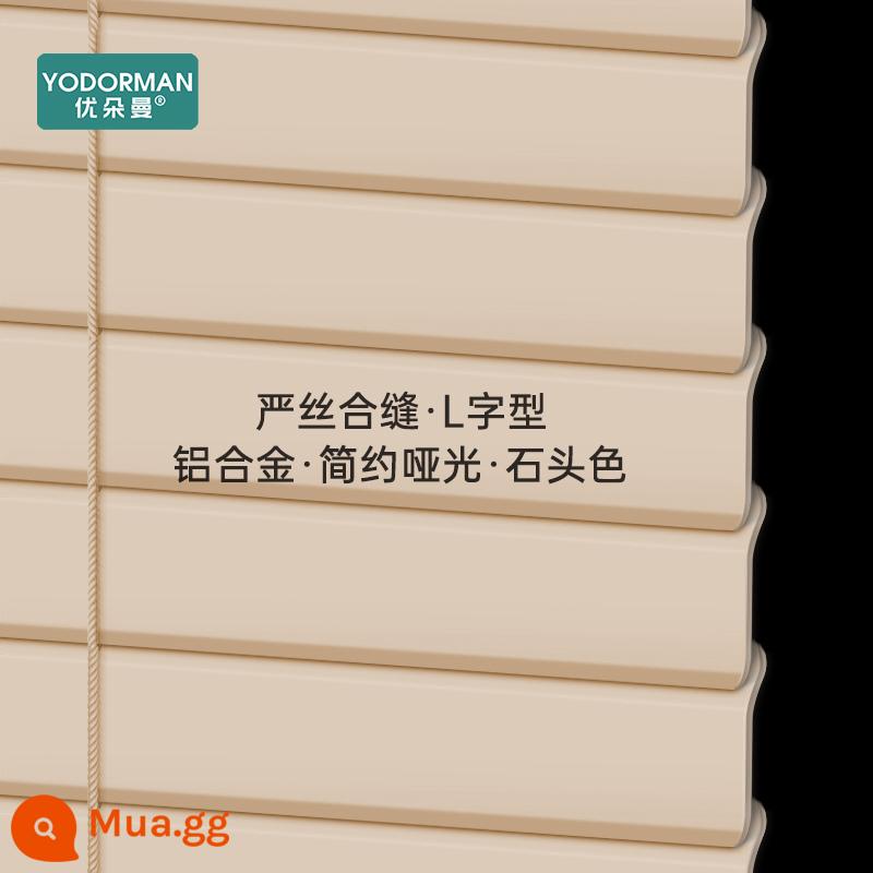 Udorman Hợp Kim Nhôm Rèm Venetian Miễn Phí Bấm Bóng Nâng Điện Đơn Giản Hiện Đại Phòng Phòng Tắm Nhà Bếp - [Mờ tiêu chuẩn] Màu đá