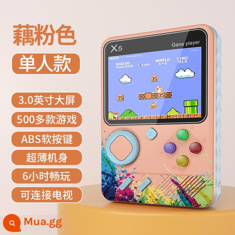 SUP máy chơi game cầm tay hai người chơi Tetris hoài cổ phong cách cổ điển retro cầm tay mini dành cho trẻ em đồ chơi thời thơ ấu có lợi cho máy chơi game cầm tay quà tặng người yêu lễ hội rung mới - sup mới [củ sen hồng 500 in one] size duy nhất [bảo hành trọn đời]