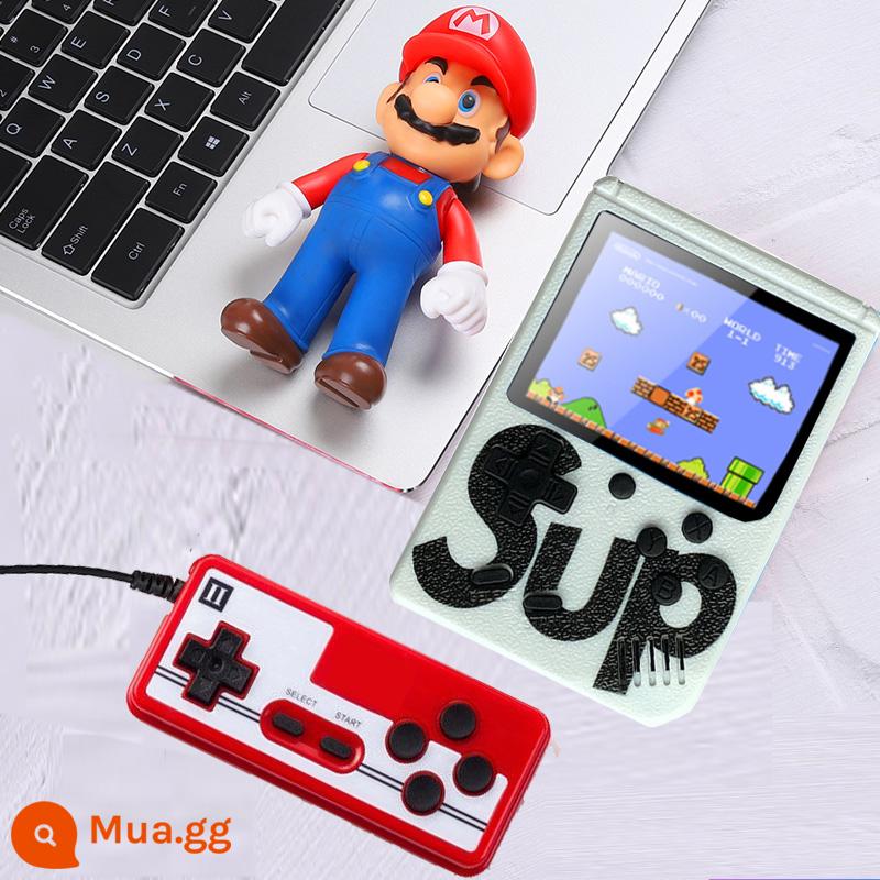 sup máy chơi game cầm tay một người chơi mới Tetris cầm tay đôi tay cầm sparring cho trẻ em máy chơi game cổ điển sạc di động máy chơi game mini phong cách hoài cổ quà tặng phong cách học sinh kiểu cũ - [SUP Plus 400 in one] Model đôi màu trắng + 1 pin sạc + cáp AV 3m