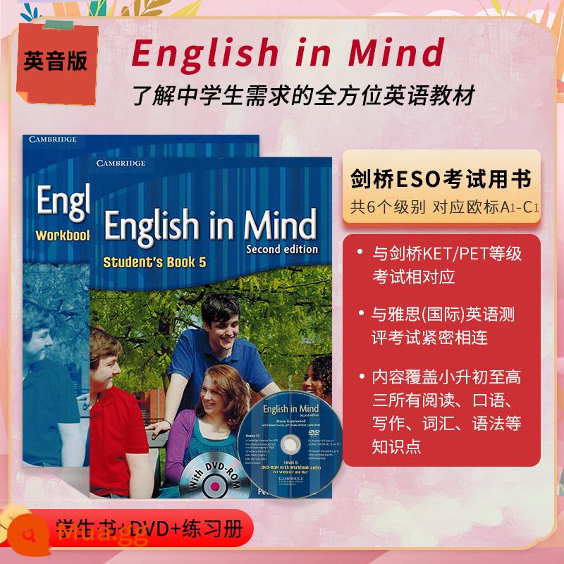 Giáo trình giảng dạy tiếng Anh gốc bản gốc Cambridge University Press nhập khẩu English English in mind star - Sách học sinh + sách bài tập cấp 5 phiên bản tiếng Anh