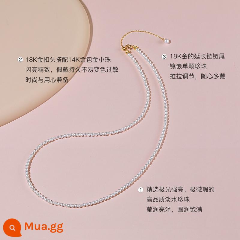 Nữ Hoàng Ngọc Trai Vòng Hoàn Hảo Cực Sáng Ngọc Trai Nước Ngọt Nữ Vàng 18 K Tự Nhiên Cho Bé Hạt Kê Dây Chuyền Xương Đòn - [Thêm chuỗi mở rộng 5cm] [Vòng tròn mở] [Vòng tròn gần như hoàn hảo] [Ánh sáng cực sáng] [Không hoàn hảo cực kỳ nhỏ]