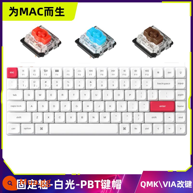 Bàn phím cơ siêu mỏng trục thấp Keychron K3Pro Bluetooth thích ứng không dây với văn phòng máy tính bảng Apple Mac Win - K3P-PZ [Mẫu cơ bản] Keycap PBT trục cố định ánh sáng màu trắng