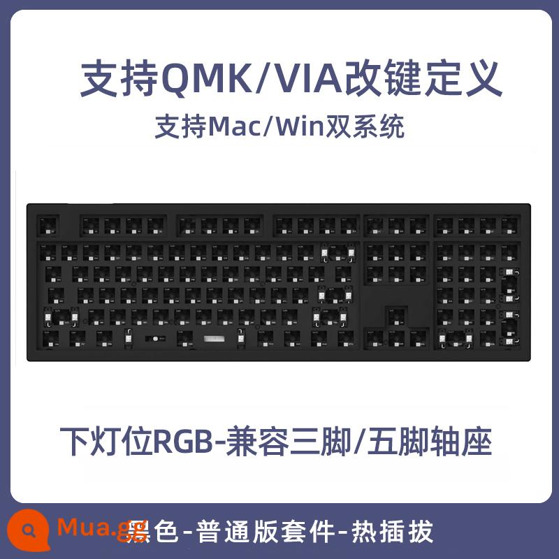 Keychron-V6 Đen Trong Suốt 108 Phím Có Dây Bàn Phím Cơ QMK Phím Thay Đổi Qua Tùy Chỉnh Macro RGB Núm Vặn Phím - [Phiên bản thường] Bộ V6Z2 Black-Hot Swap-RGB