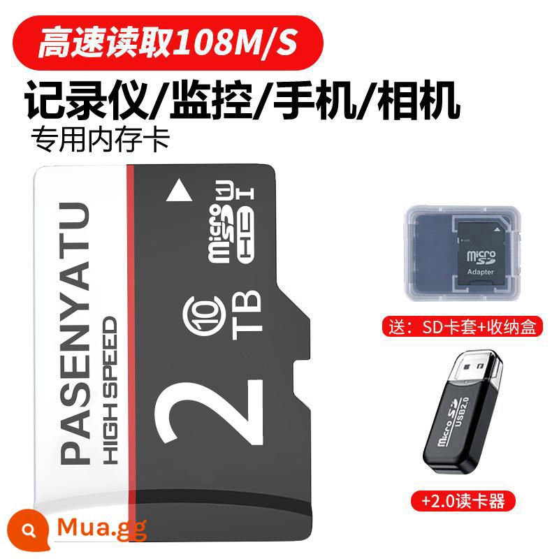 Thẻ nhớ tốc độ cao 1T lái xe đầu ghi công suất lớn giám sát ống kính chụp ảnh 2Tb thẻ nhớ máy ảnh thẻ SD đa năng - Đầu ghi/điện thoại di động/máy ảnh/giám sát thẻ tốc độ cao đầu đọc thẻ 2T + 2.0