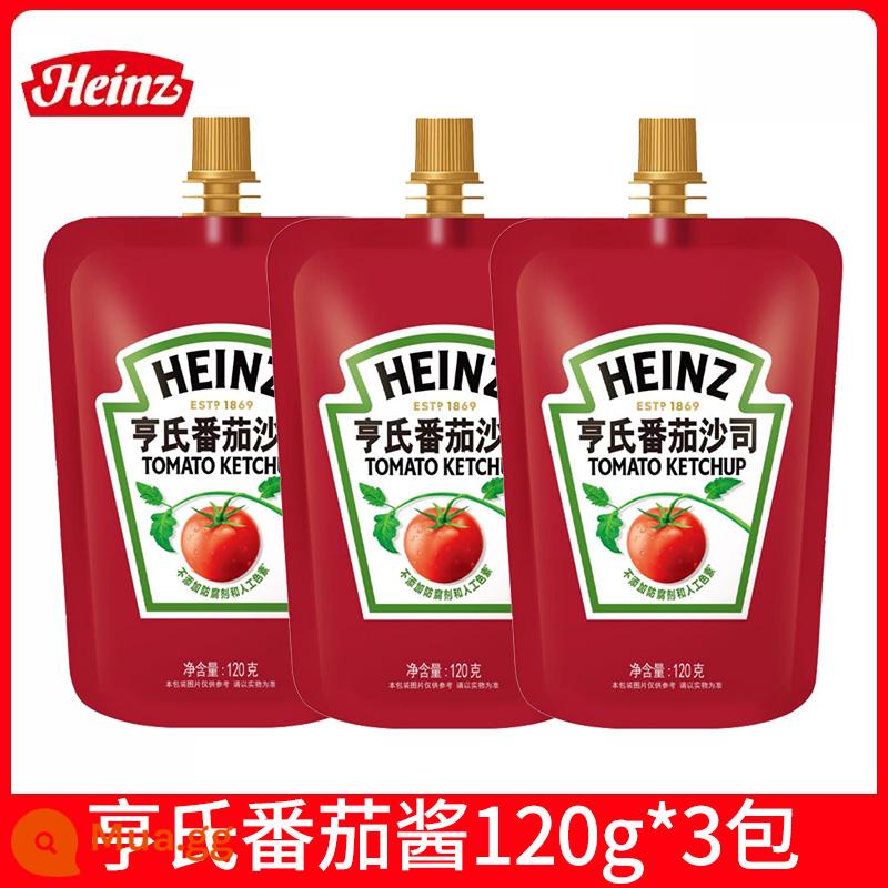 Tương cà Heinz tương cà hộ gia đình gói nhỏ Sốt cà chua Heinz túi thương mại trẻ em thêm 0 béo - Sốt cà chua Heinz 120g*3 gói