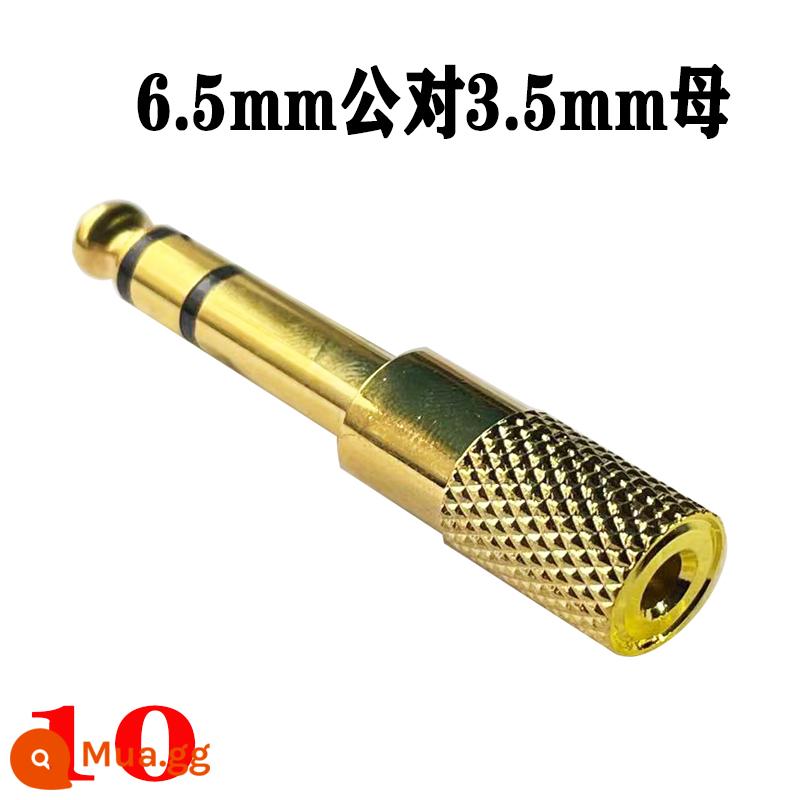 Miễn phí vận chuyển 6.5/3.5mm/RCA đầu hoa sen cách mạng rca hoa sen đôi nam nữ thành nữ cắm xả điện đàn piano âm thanh loa điện chuyển dây trộn hoa sen âm thanh AV1 điểm 2 điểm dòng - 10: nam 6,5mm đến nữ 3,5mm