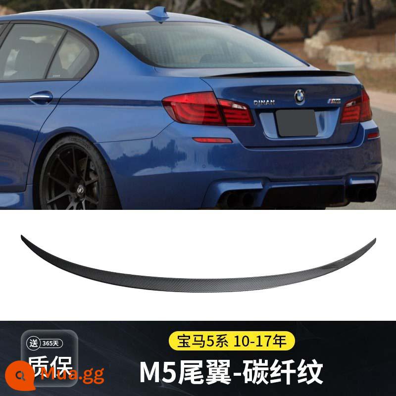 Thích hợp cho BMW5 sê-ri 3 sê-ri đuôi 10-23 i3 sửa đổi ba sê-ri năm sê-ri M4M3M5MP lưỡi dao 530Li320 - [10-17 mẫu/5 dòng] F10/F18 M5 cánh sau bằng sợi carbon hoa văn