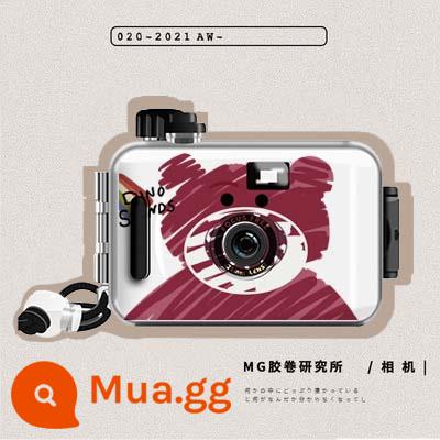 Phim máy ảnh đánh lừa ins phim cổ điển dùng một lần không phải Polaroid lưới màu đỏ máy ảnh sinh viên máy ảnh nhỏ - gấu đỏ hồng