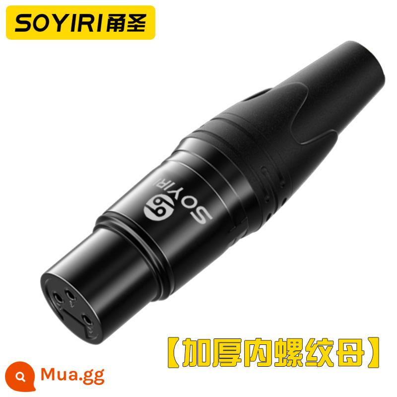 SOYIRI Yongsheng phích cắm nam và nữ mạ vàng Canon 3 lõi xlr XLR đầu hàn nam và nữ đầu âm thanh loa trộn bộ khuếch đại công suất thiết bị hiệu ứng micrô Phích cắm kết nối âm thanh Caron - Đai ốc ren trong dày hơn