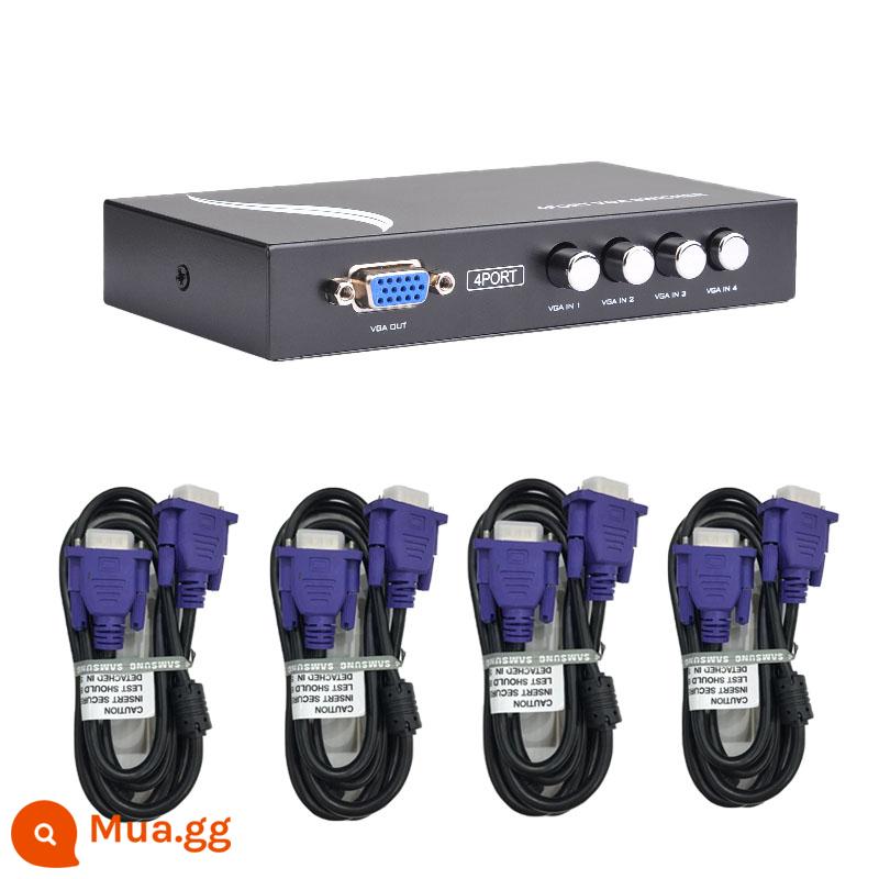 E Thời gian mạng và không gian Giám sát máy tính Máy chủ VGA Chuyển đổi màn hình bốn -In -Me - Switch 4 cổng 4 line