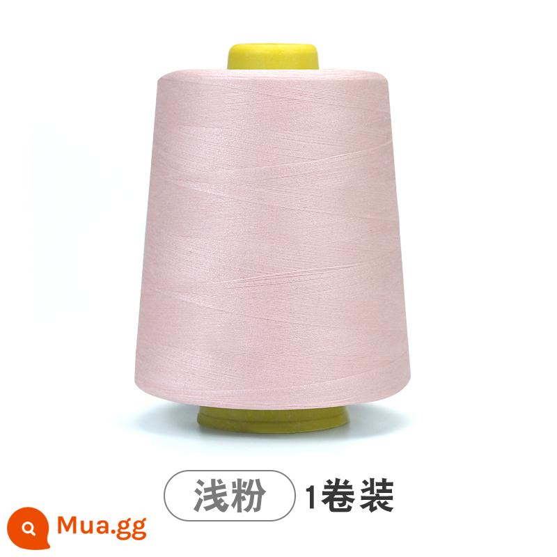 Chỉ may cuộn lớn 8000 thước chỉ may chỉ may gia đình 402 sợi polyester chùa chỉ may máy kim chỉ trắng - Hồng nhạt 8000 thước [1 tập]