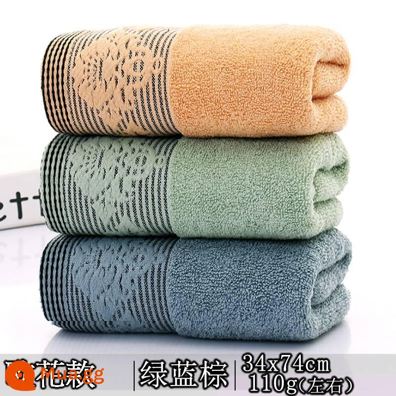 10 Gói Khăn Cotton Giặt Hộ Gia Đình Trưởng Thành Lớn Khăn Mặt Mềm Mại Thấm Nước Dày Cotton Tặng Khăn Tay Bán Buôn - Hoa châu Âu[10 món]