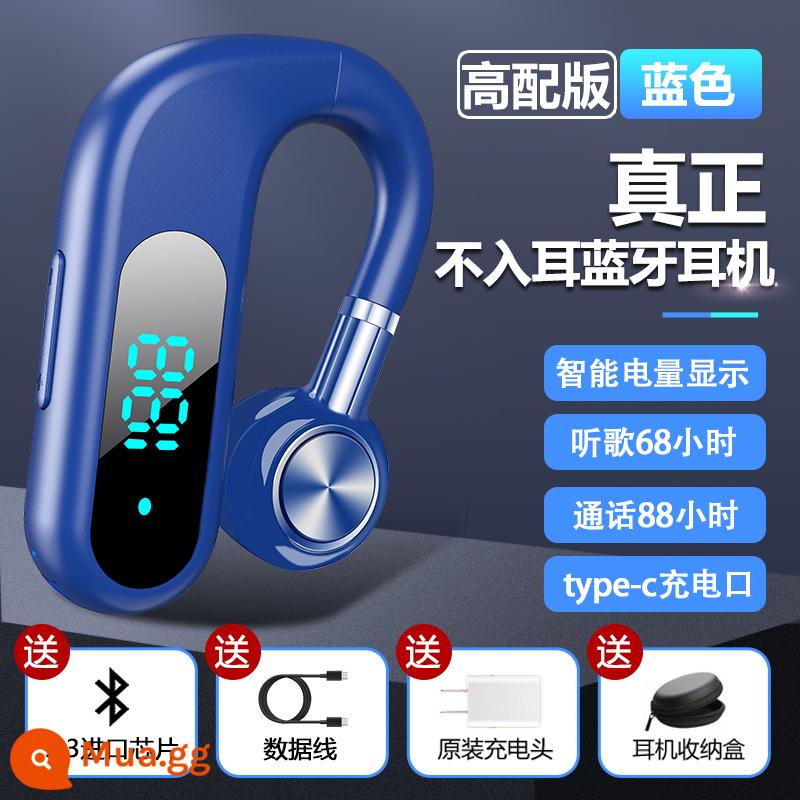 Tai nghe Bluetooth không dây, thời gian chờ siêu dài, mẫu mới 2023, dẫn truyền xương khi lái xe, vivo, Apple, Huawei, phổ thông - Fashion Blue [Phiên bản cao cấp] 88 giờ đàm thoại + 68 giờ nghe nhạc + không chạm tai và đeo không đau