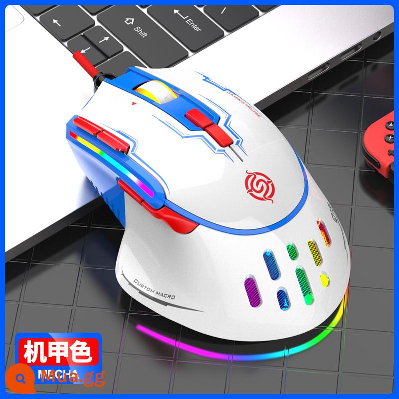 Chuột sạc không dây Viper máy tính xách tay chơi game RGB phát sáng điện cạnh tranh tay lớn chuyên dụng LOL - ✅Phiên bản có dây mecha color (thiết kế chương trình macro lên tới 6400dpi) đi kèm miếng lót chuột miễn phí