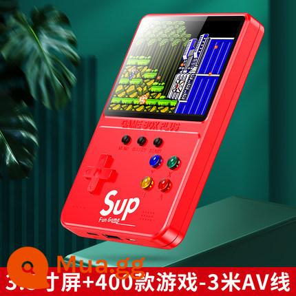 Máy chơi game cầm tay 2024 mẫu mới có TV Tetris màn hình lớn hoài cổ dành cho trẻ em Super FC Mary chính hãng đôi độ phân giải cao nhà Mario có tay cầm đồ chơi kiểu cũ bảng điều khiển cầm tay mini - Đĩa đơn màu đỏ cổ điển [Màn hình lớn 3,5 inch mới 500 trong một]