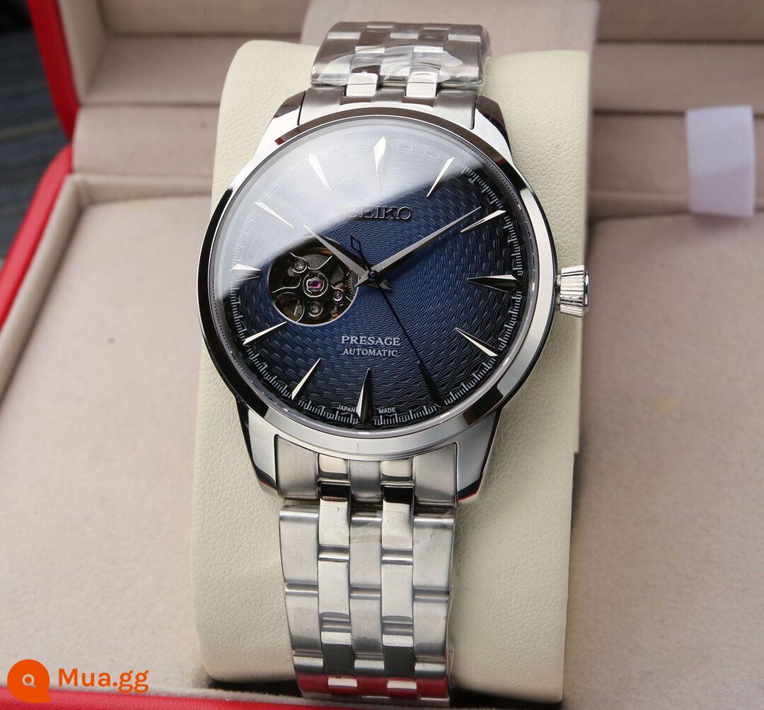 Đồng hồ Seiko nam Zhao Youting cùng phi công cocktail cảm hứng đồng hồ nam cơ khí tự động chống thấm nước SRPB41J1 - Màu xanh đậm rỗng