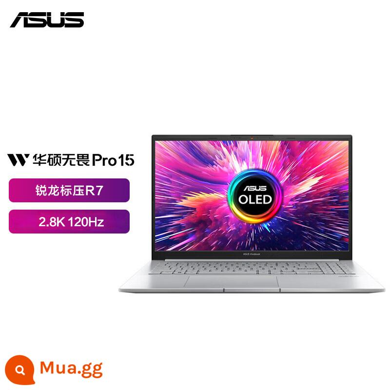 [Khuyến nghị giá trị Yan] ASUS a bean 14 Intel Core i5 thế hệ thứ 13 Fearless Pro15 máy tính xách tay mỏng nhẹ hiệu năng cao máy tính xách tay dành cho sinh viên văn phòng kinh doanh trò chơi di động chính thức - Fearless Pro15 Bạc R7-6800H 2.8K 120Hz