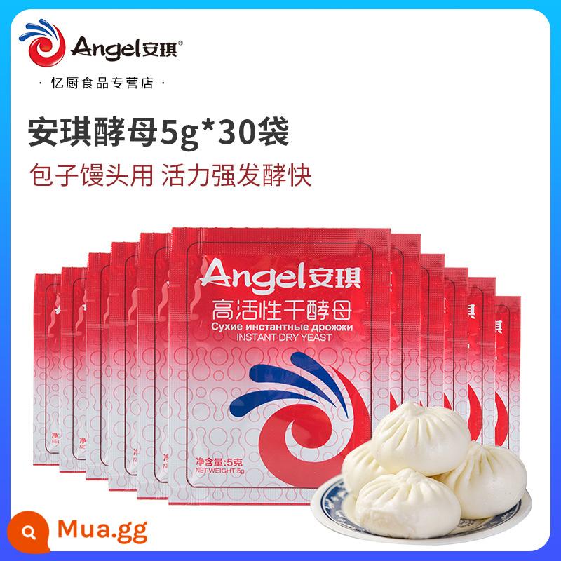 Bột men thiên thần 5g tại nhà men khô hoạt tính cao dùng ngay tại nhà để làm bánh hấp bánh mì bột chống đường cao - Gói ít đường 5g*30, tặng kèm khăn hấp + dao cắt bột