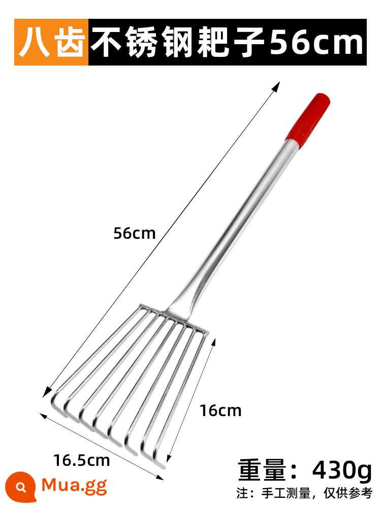 Bộ dụng cụ bắt biển bộ sưu tập đầy đủ các dụng cụ đào trai và cua bên bờ biển hiện vật xẻng bãi biển dành cho trẻ em thiết bị cào đào cát - Cào bãi biển 8 răng 56 cm