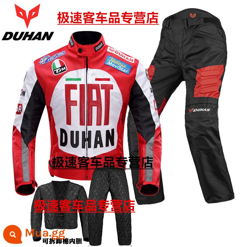 Duhan Racing Motor Motor Muff và Milter Circuit Women's Off -Road điều khiển Knight Motorcycle Set - Bộ đồ 082 đỏ [áo và quần có lót]