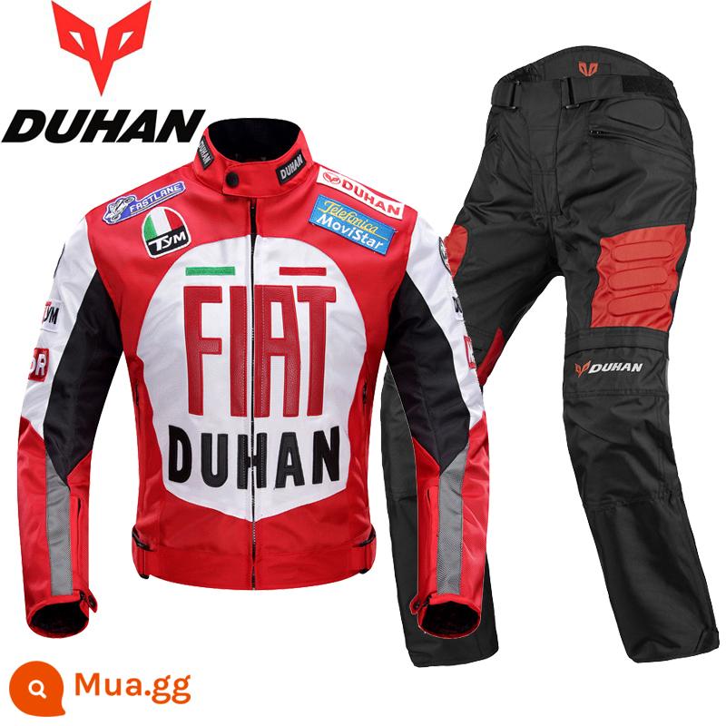 Duhan Racing Motor Motor Muff và Milter Circuit Women's Off -Road điều khiển Knight Motorcycle Set - Bộ đồ màu đỏ 082 [áo có lót và quần không có lót]