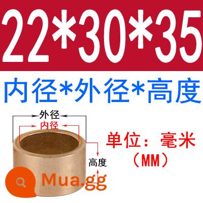 Luyện kim bột đồng tay nhỏ mang dầu đường kính trong 3 4 5 6 7 8 10 12 ống lót mỏng 14 ống lót 16-60 - 22*30*35