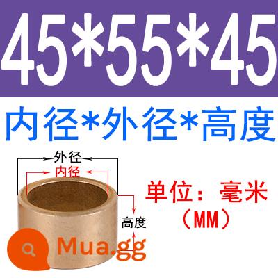 Luyện kim bột đồng tay nhỏ mang dầu đường kính trong 3 4 5 6 7 8 10 12 ống lót mỏng 14 ống lót 16-60 - 45*55*45