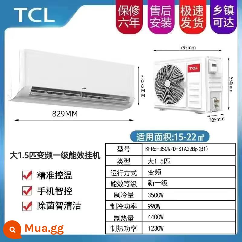 Điều hòa TCL treo tường điều hòa sưởi ấm và làm mát kép công suất lớn 1 hp 1.5 hp chuyển đổi tần số cấp một cho thuê nhà phòng trọ 2/3p lạnh đơn treo tường - ⑦ Hệ thống sưởi và làm mát tần số biến đổi lớn 1,5 HP cấp độ mới [STA] Tham khảo dịch vụ khách hàng để biết giá bán chớp nhoáng