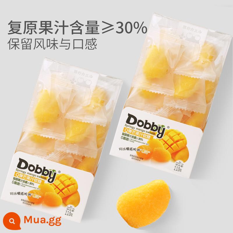 dobby dobby ếch du lịch giáng sinh kẹo dẻo trái cây xoài trắng nước đào kẹo snack chanh dây - Mango❤Kẹo dẻo*3