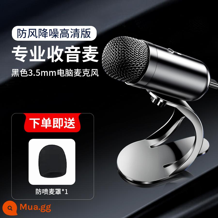 Microphone microphone máy tính để bàn máy tính xách tay trò chơi nhà trực tiếp lớp học giọng nói trực tuyến usb thích hợp cho kê - [Phong cách mới 2023] Chất lượng âm thanh 3,5mm Star Black ❤ HD - Cắm và chạy