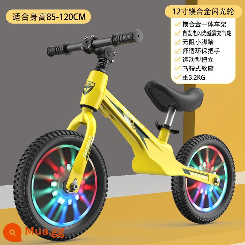 Xe thăng bằng trẻ em 1-3-68 tuổi không cần đạp xe trượt scooter bé trai xe trượt scooter bé gái xe đạp đồ chơi nhỏ - Lốp khí nén nhấp nháy/hợp kim magie hàng không/màu vàng đậm phù hợp với chiều cao 85-120CM