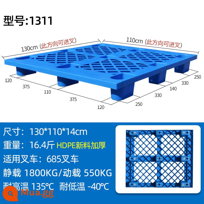 Pallet nhựa stacker kho board sàn pallet kệ công nghiệp kho pad card board hàng hóa sàn mat chống ẩm 9 feet - Mẫu cực dày 130*110*14cm [có hàng mới]