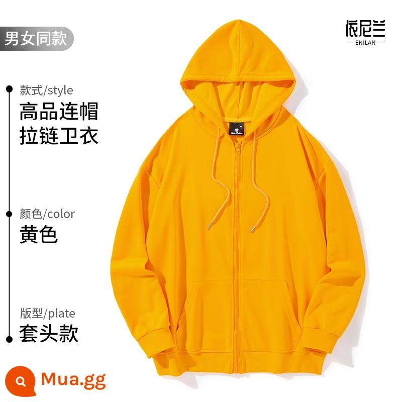 Áo tùy chỉnh làm việc đồng phục in logo tùy chỉnh tự làm quần áo lớp đoàn tụ áo thun hoodie áo khoác - C-vàng