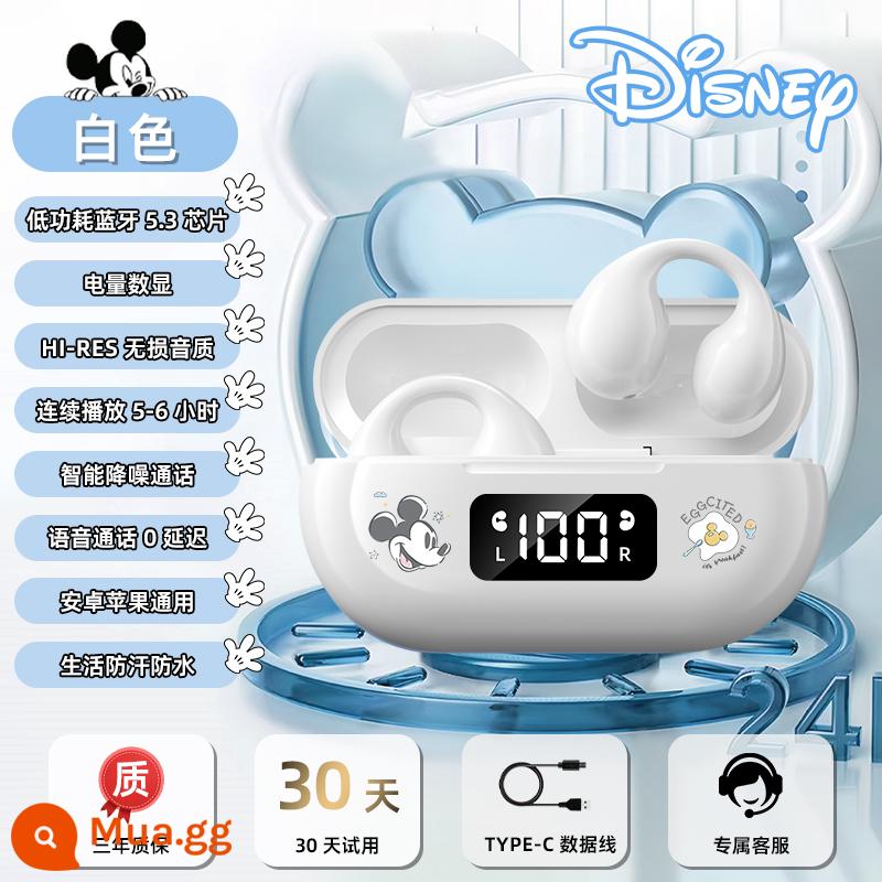 Tai Nghe Bluetooth Không Dây Disney Thật 2024 Mới Chính Hãng Bé Trai Và Bé Gái Huawei Apple Dẫn Truyền Xương Tai Nghe Bluetooth Không Bị Biến Dạng - Mickey White丨Phiên bản hàng đầu [Chất lượng âm thanh HIFI không bị méo tiếng❤Chip Bluetooth 5.3❤Không đau nếu đeo lâu]