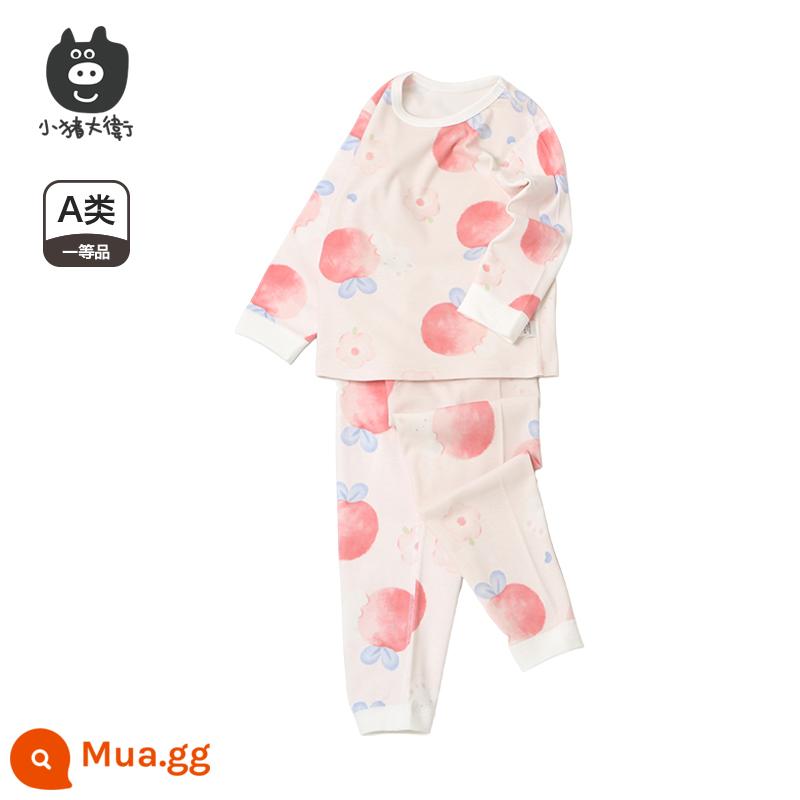 Bộ Đồ Lót Cotton Trẻ Em Piggy David Bộ Đồ Lót Cotton Bé Trai Và Bé Gái Cổ Tròn Dài Tay Quần Áo Mùa Xuân Và Quần Mùa Xuân Bộ 2 Món 2 Món - Hoa Hoa Đồ