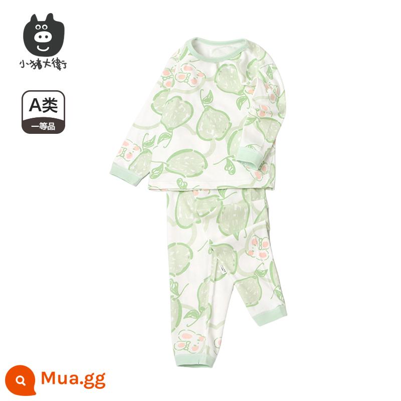 Bộ Đồ Lót Cotton Trẻ Em Piggy David Bộ Đồ Lót Cotton Bé Trai Và Bé Gái Cổ Tròn Dài Tay Quần Áo Mùa Xuân Và Quần Mùa Xuân Bộ 2 Món 2 Món - lê thỏ