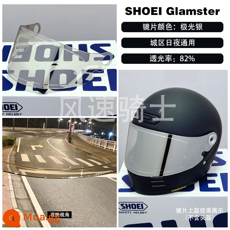 Ống kính SHOEI Z8 Z7 X14 X15 GT AIR Kính mũ bảo hiểm Glamster ngày và đêm cực quang đen chống sương mù - màu xanh lợt