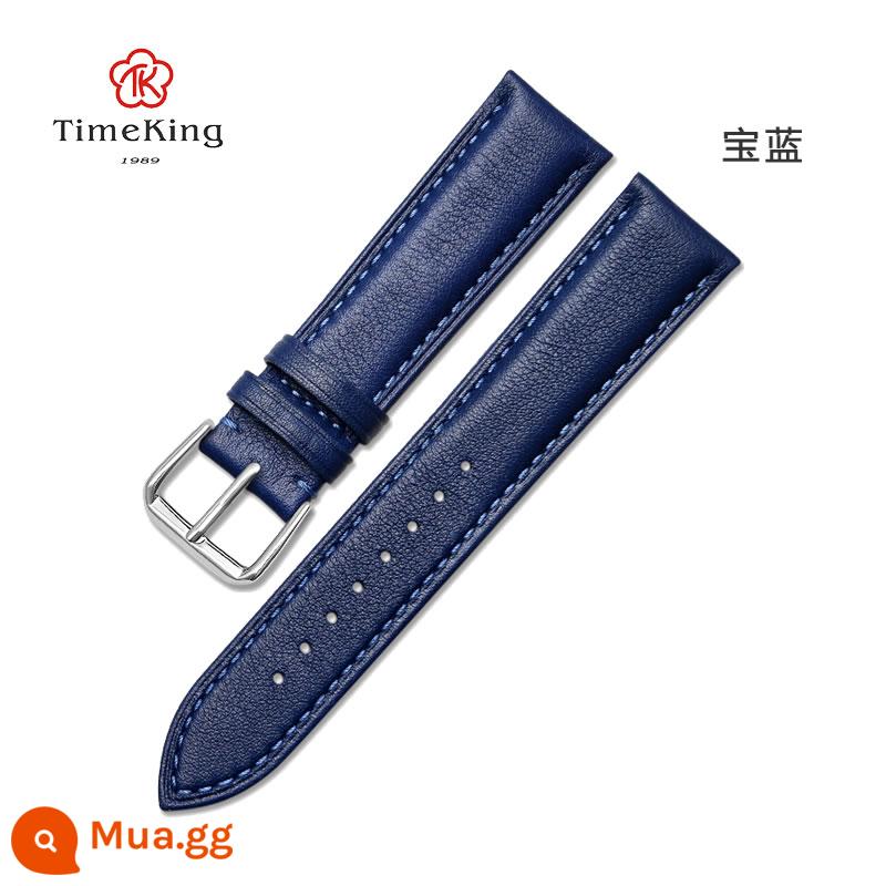 Timeking phù hợp với Tissot Longines Mido Omega IWC Amani dây da nguyên bản cho nam và nữ 6005 - Khóa pin màu xanh hoàng gia + bạc bán chạy nhất trong cửa hàng