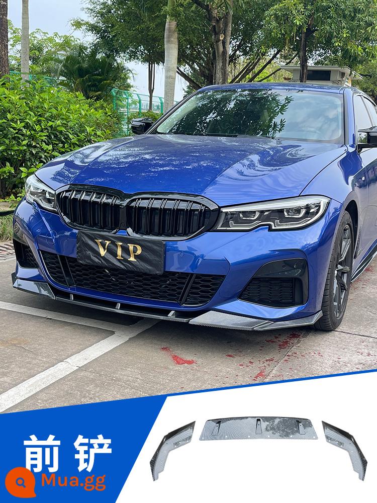 Thích hợp cho 20-22 BMW sê-ri 3 xẻng trước môi trước bên váy môi sau cánh lướt gió phía sau sửa đổi Yaoye MP các bộ phận xuất hiện - 20-22 Model 3 Series Xẻng chiến đấu phía trước có hoa văn bằng sợi carbon [Lắp đặt các lỗ xe nguyên bản không bị biến dạng]