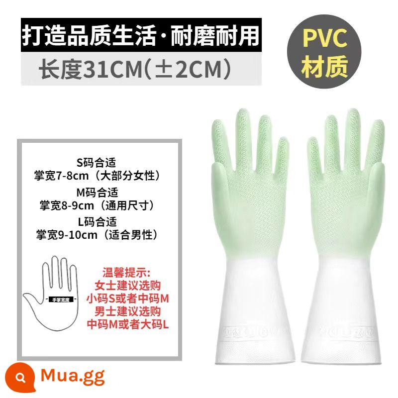 Găng tay rửa bát bằng cao su non bền bỉ chống thấm nước dùng để rửa bát, giặt quần áo, làm việc nhà, dọn dẹp, rửa rau củ - Siêu bền+[2 đôi xanh chói]